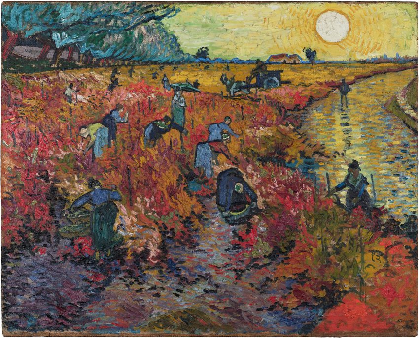 Винсент ван Гог - Красные виноградники в Арле. Монмажур. Ноябрь 1888. Холст-масло