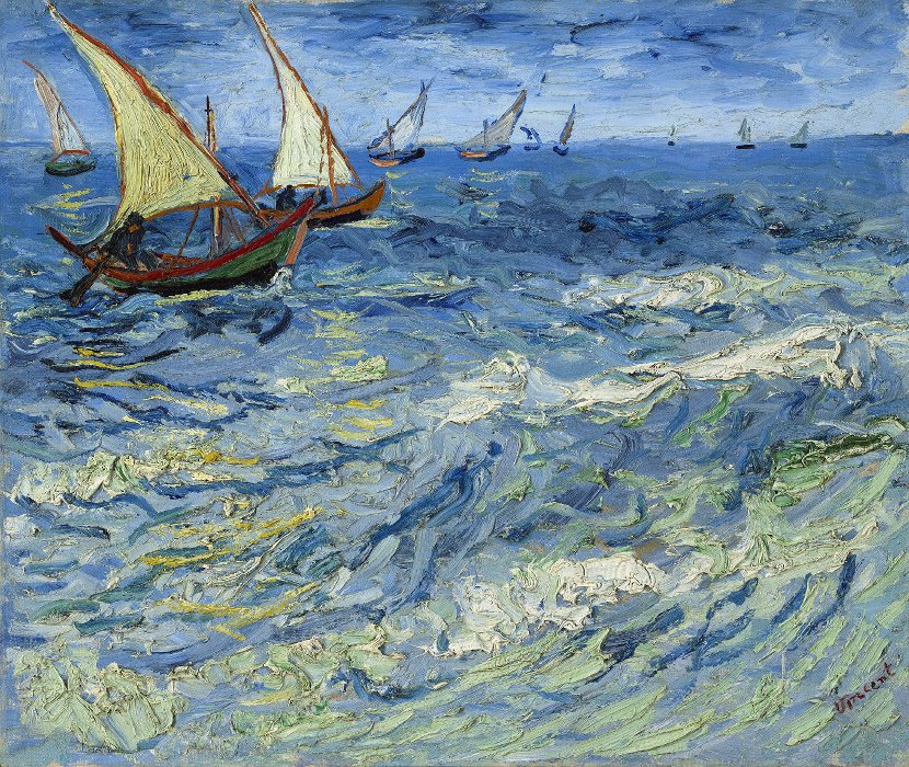Винсент ван Гог - Море в Сент-Мари. Июнь 1888. Холст-масло
