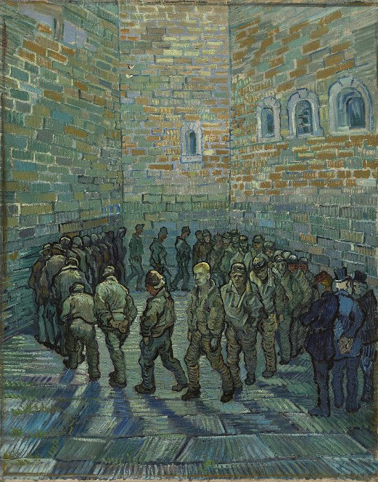 Винсент ван Гог - Прогулка заключенных. Февраль 1890. Холст-масло