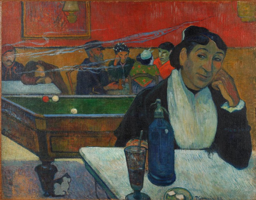 Поль Гоген - Кафе в Арле. 1888. Холст-масло